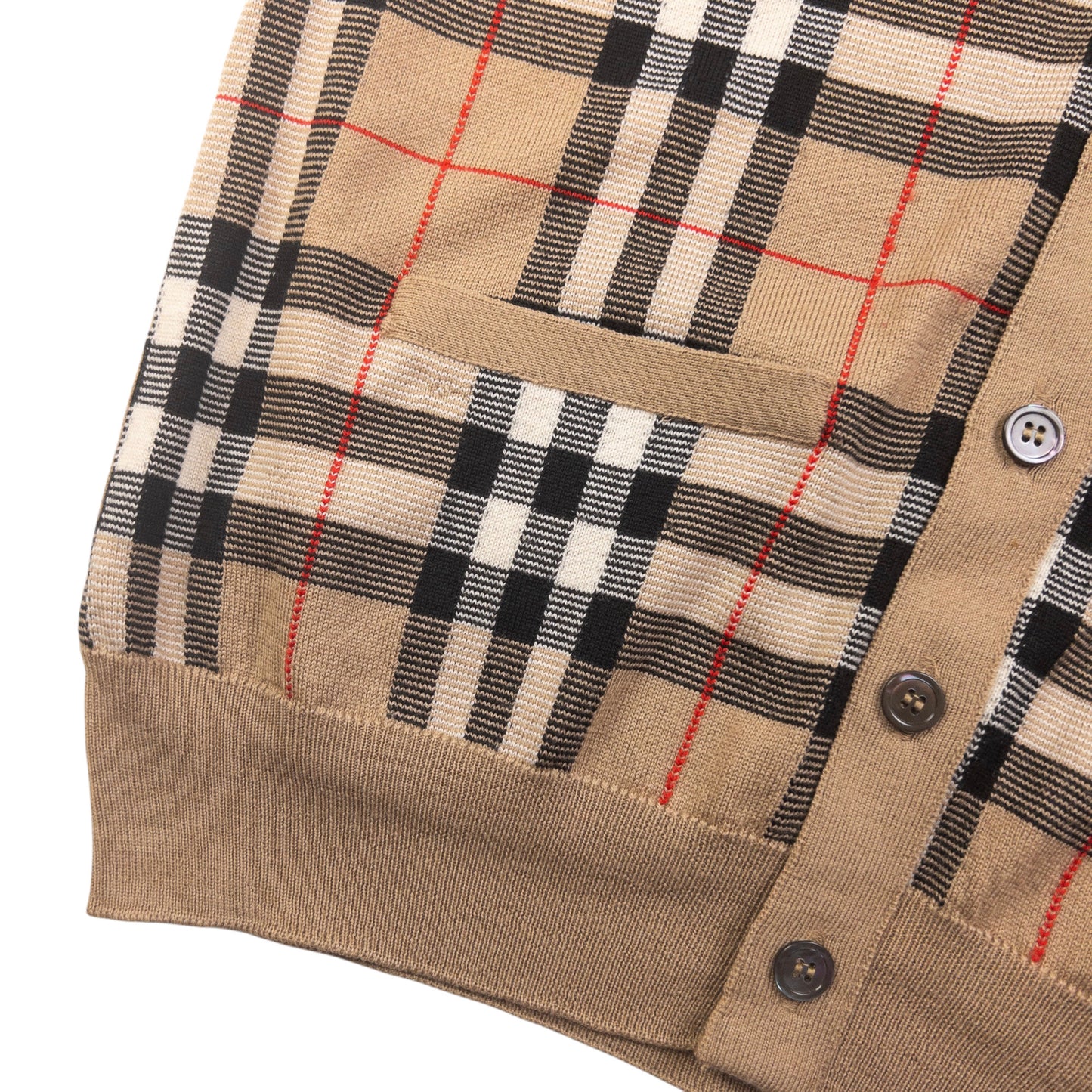 Vintage Burberry Nova Check Wool Sweater Vest Size M