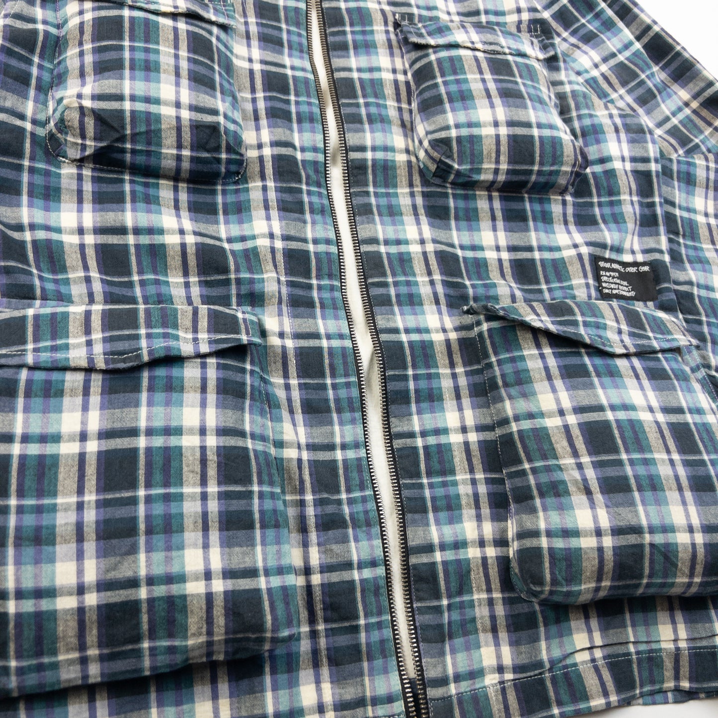 Vintage 2000s Stussy Checkered Zip Up Jacket Size M