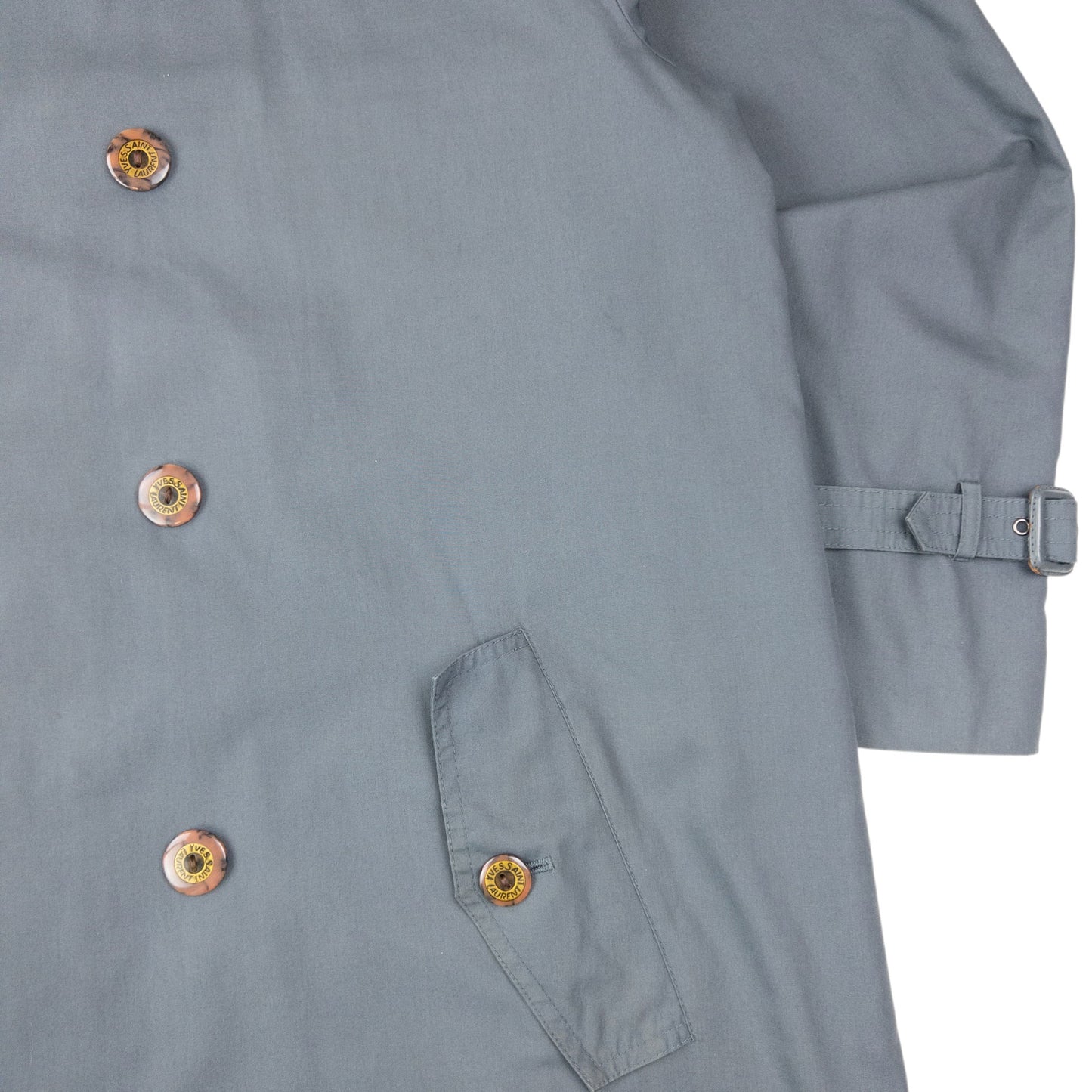 Vintage 80s YSL Yves Saint Laurent Trench Jacket Size XL