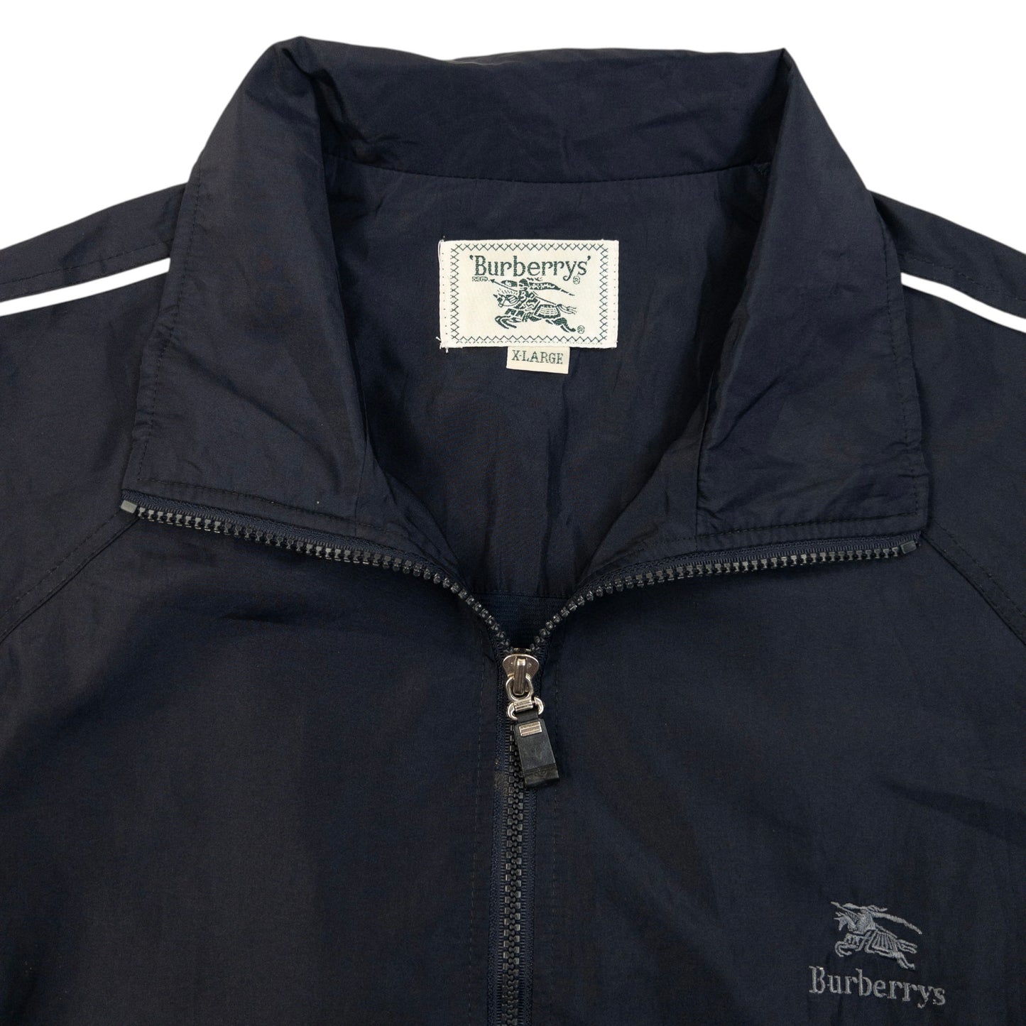 Vintage 90s Burberry Embroidered Zip Up Jacket Size XL