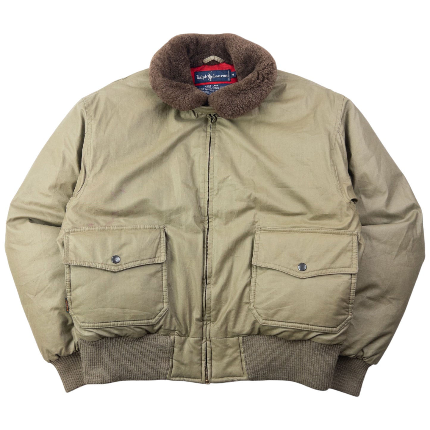 Vintage 90s Ralph Lauren G1 Flight Bomber Jacket Down Jacket Size S