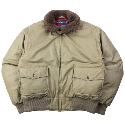 Vintage 90s Ralph Lauren G1 Flight Bomber Jacket Down Jacket Size S