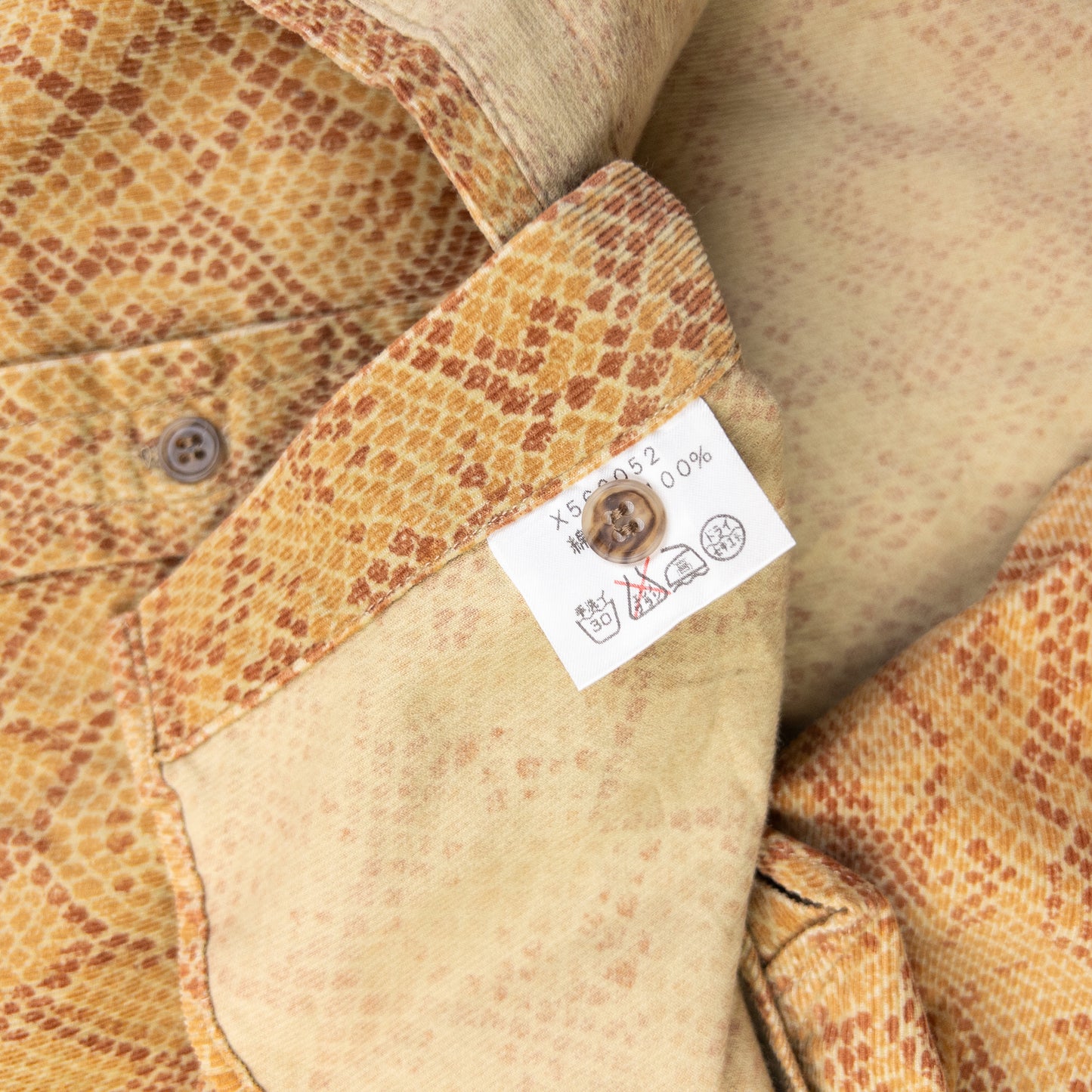 Vintage 2000s Yohji Yamamoto A.A.R Snake Print Long Sleeve Button Up Shirt Size S