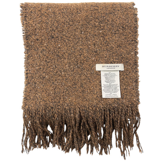 Vintage Burberry Wool Tassel Scarf