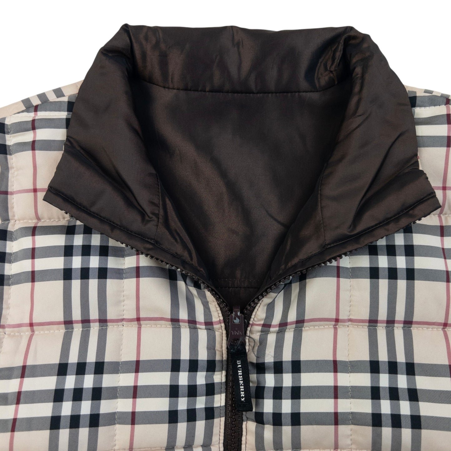 Vintage 2000s Burberry Nova Check Quilted Reversible Jacket Womens Size M