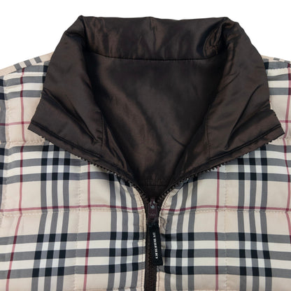 Vintage 2000s Burberry Nova Check Quilted Reversible Jacket Womens Size M