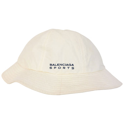 Vintage 90s Balenciaga Sports Embroidered Bucket Hat Size L