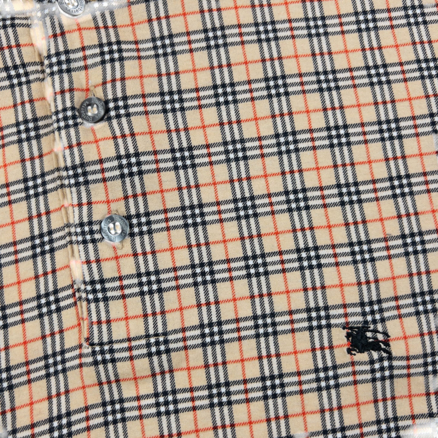 Vintage 90s Burberry Nova Check Polo Shirt Size L