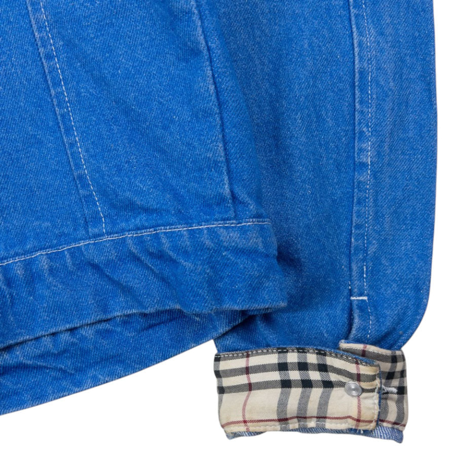 Vintage Burberry Button Up Denim Jacket Womens Size S