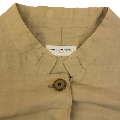 Vintage 2000s Dries Van Noten Longline Linen Jacket Womens Size M