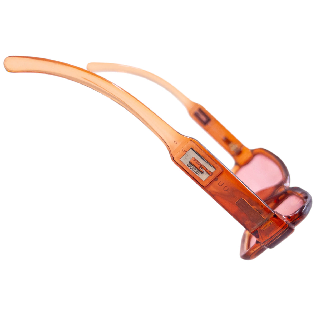 Vintage 90s Gucci Gradient Sunglasses in orange, photo 3