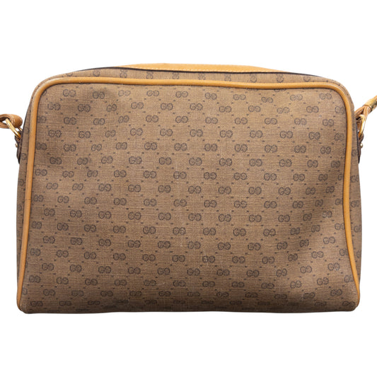 Vintage 80s Gucci Monogram Leather Crossbody Bag