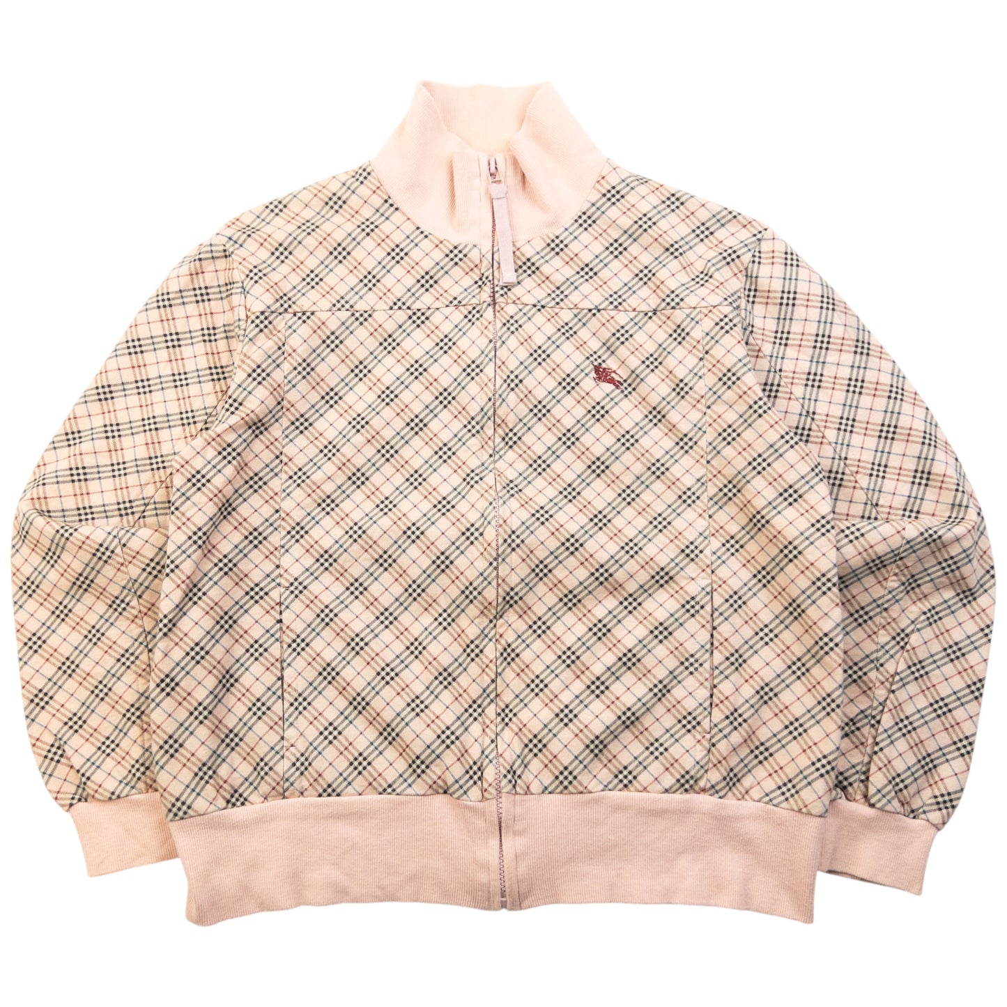Vintage 2000s Burberry Blue Label Nova Check Zip Up Sweatshirt Womens Size S
