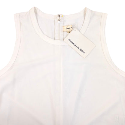 Vintage 1990 Comme Des Garçons Sleeveless Cropped Jumpsuit in white (polyester), photo 4