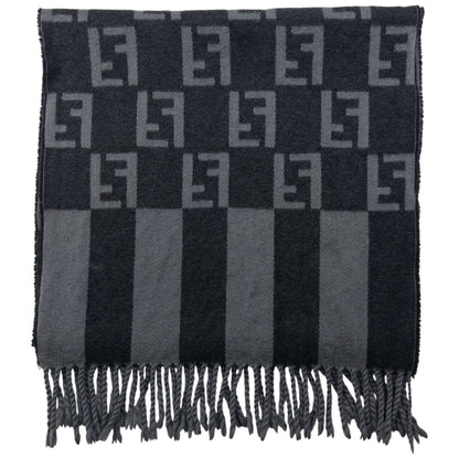 Vintage Fendi Monogram Wool Tassel Scarf