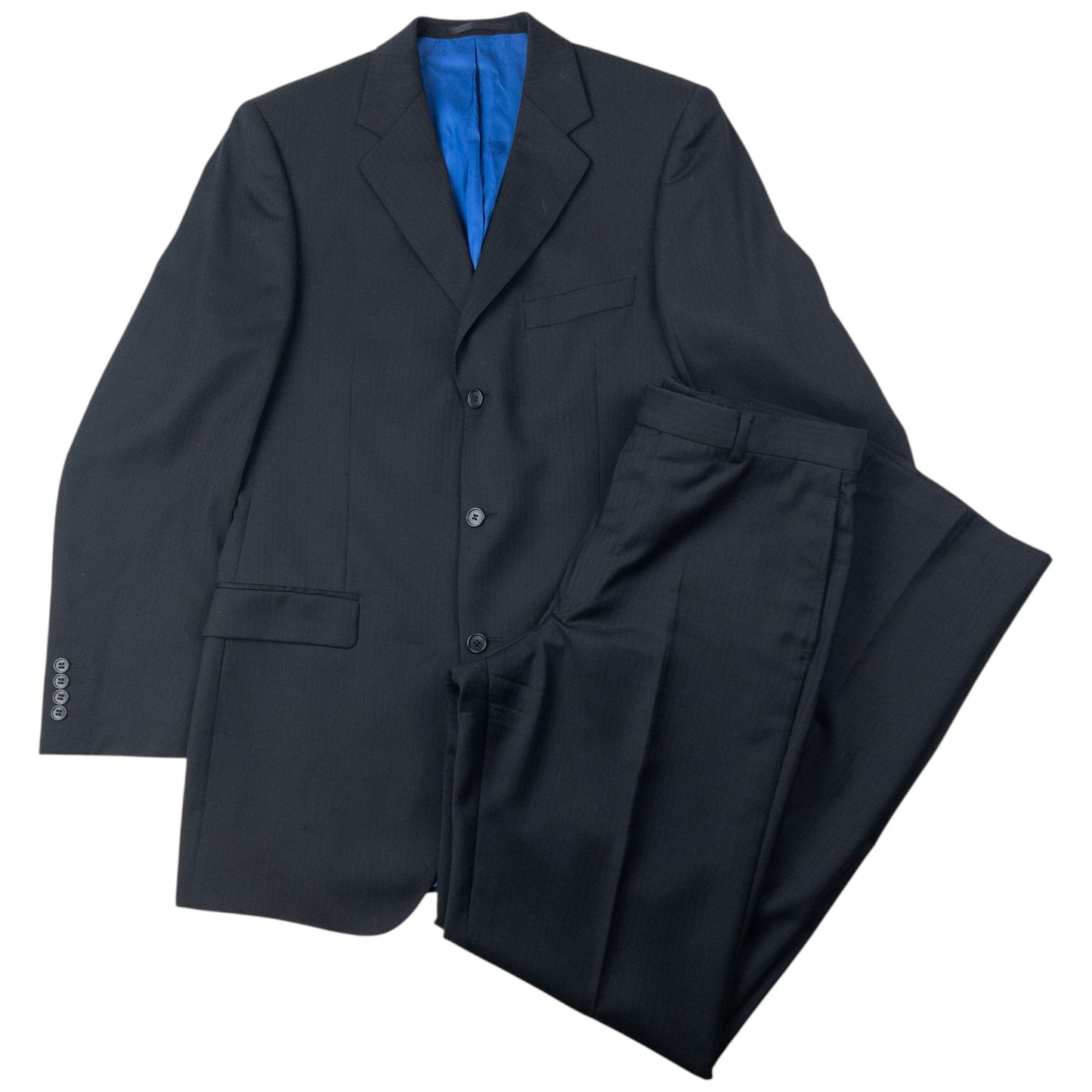 Vintage 90s YSL Yves Saint Laurent Jacket & Trousers Suit Set Size L