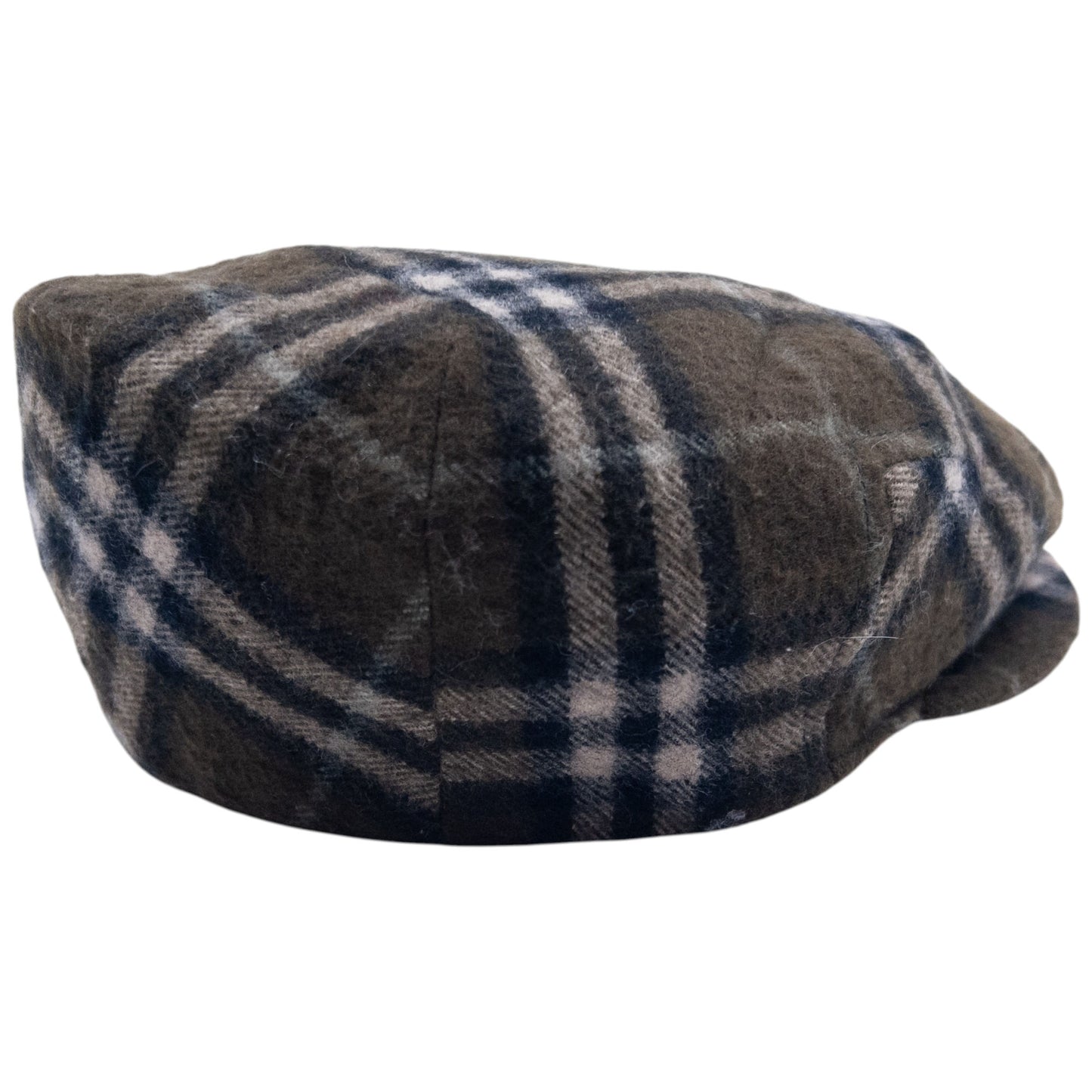 Vintage 80s Burberry Nova Check Wool Flat-Cap Hat