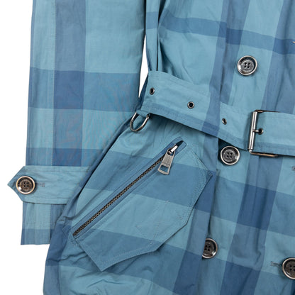Vintage Burberry Brit Nova Check Belted Trench Jacket Womens Size S