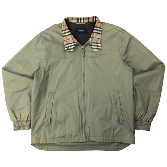 Vintage Burberry Nova Check Collar Zip Up Jacket Size L