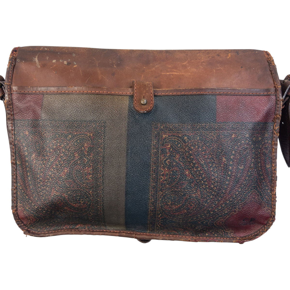 Vintage 80s CP Company Leather Paisley Crossbody Bag