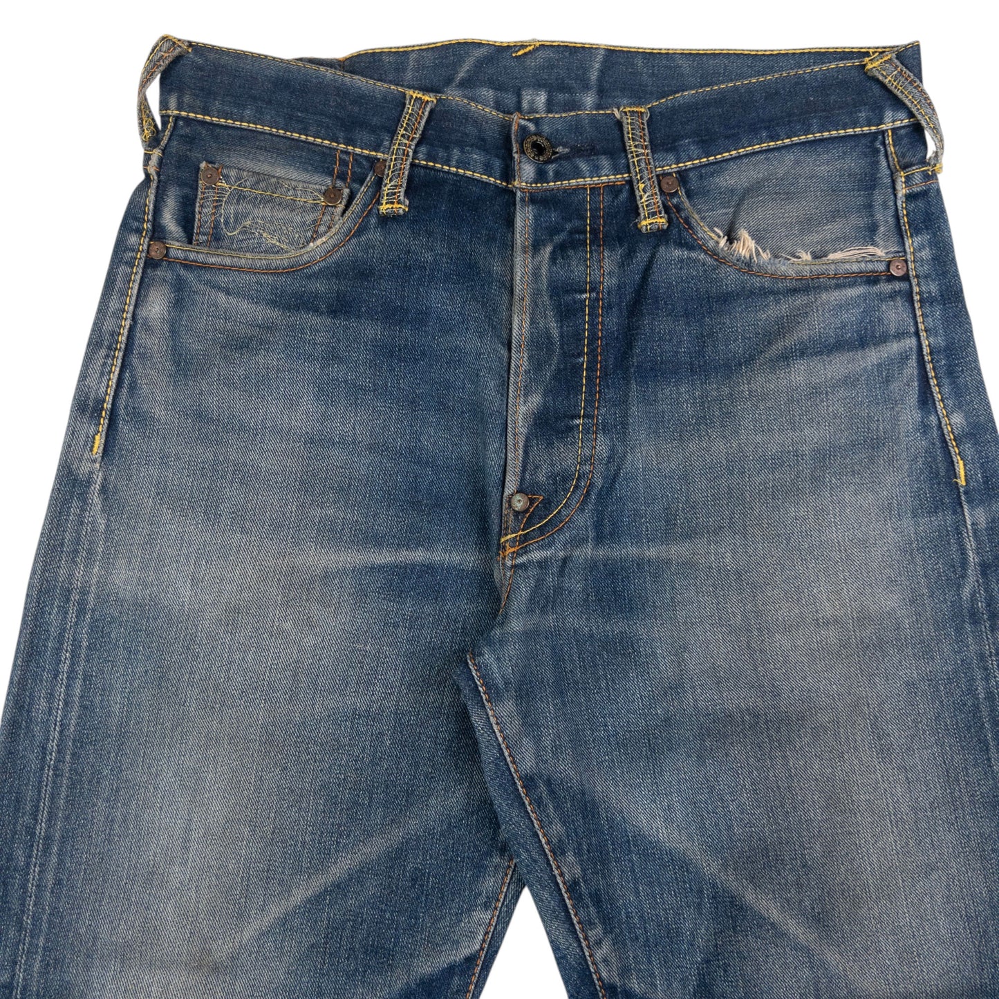 Vintage RMC Red Monkey Company Embroidered Wave Japanese Denim Jeans Size W31