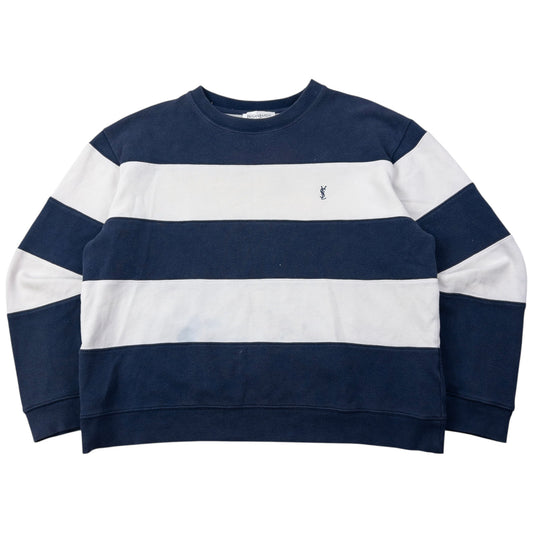 Vintage 2000s YSL Yves Saint Laurent Striped Sweatshirt Size S
