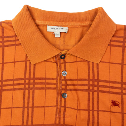 Vintage Burberry Nova Check Polo Shirt Size L