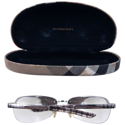 Vintage 2000s Burberry Nova Check Rimless Sunglasses