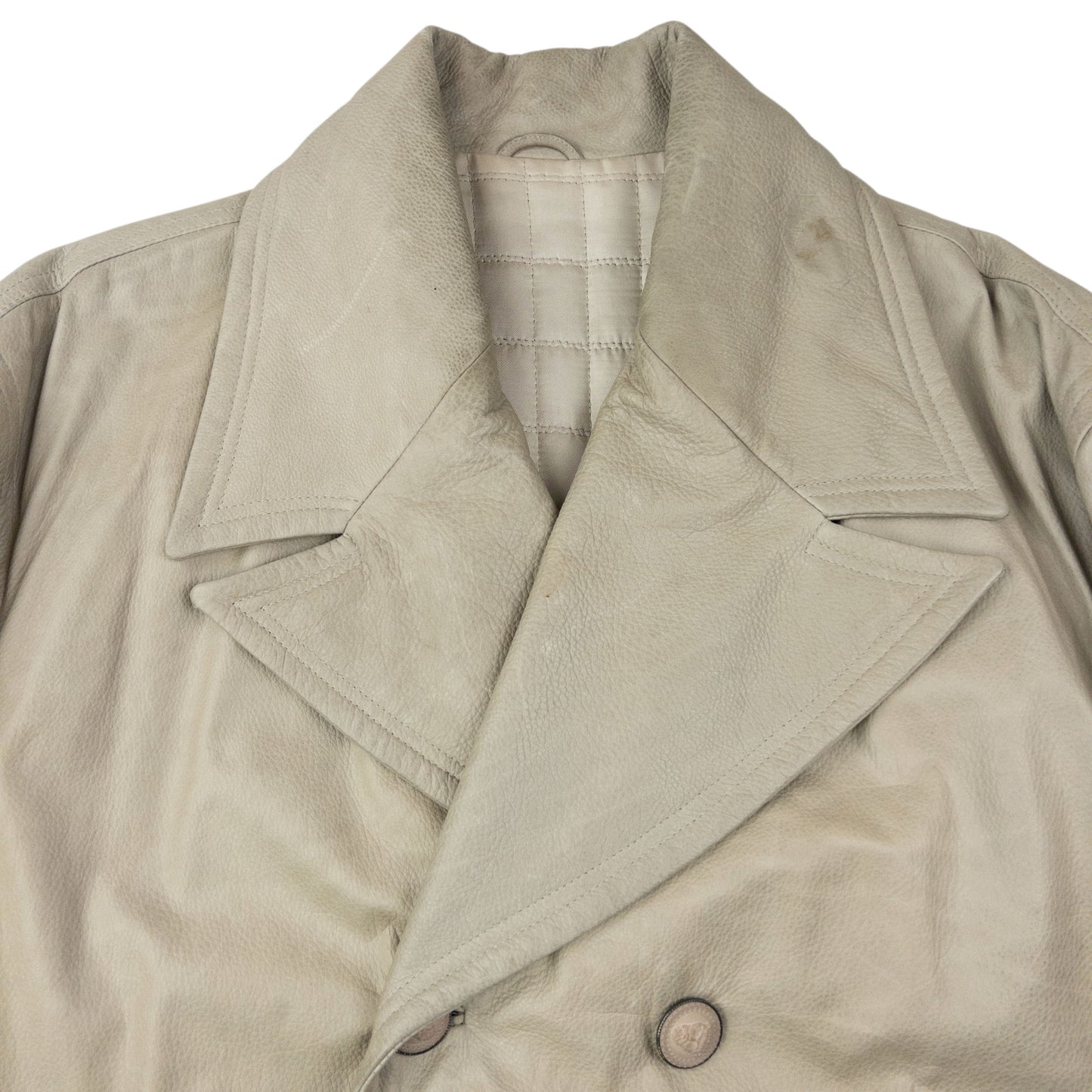 Vintage 90s Versace Istante Button Up Leather Jacket Size XL