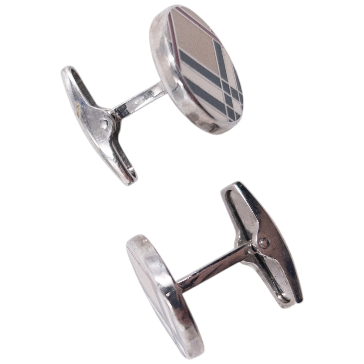 Vintage 2000s Burberry Nova Check Cufflinks