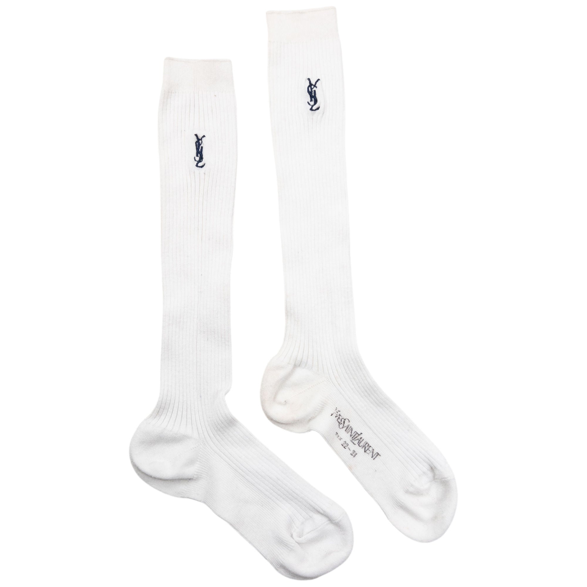 Vintage YSL Yves Saint Laurent Embroidered Socks
