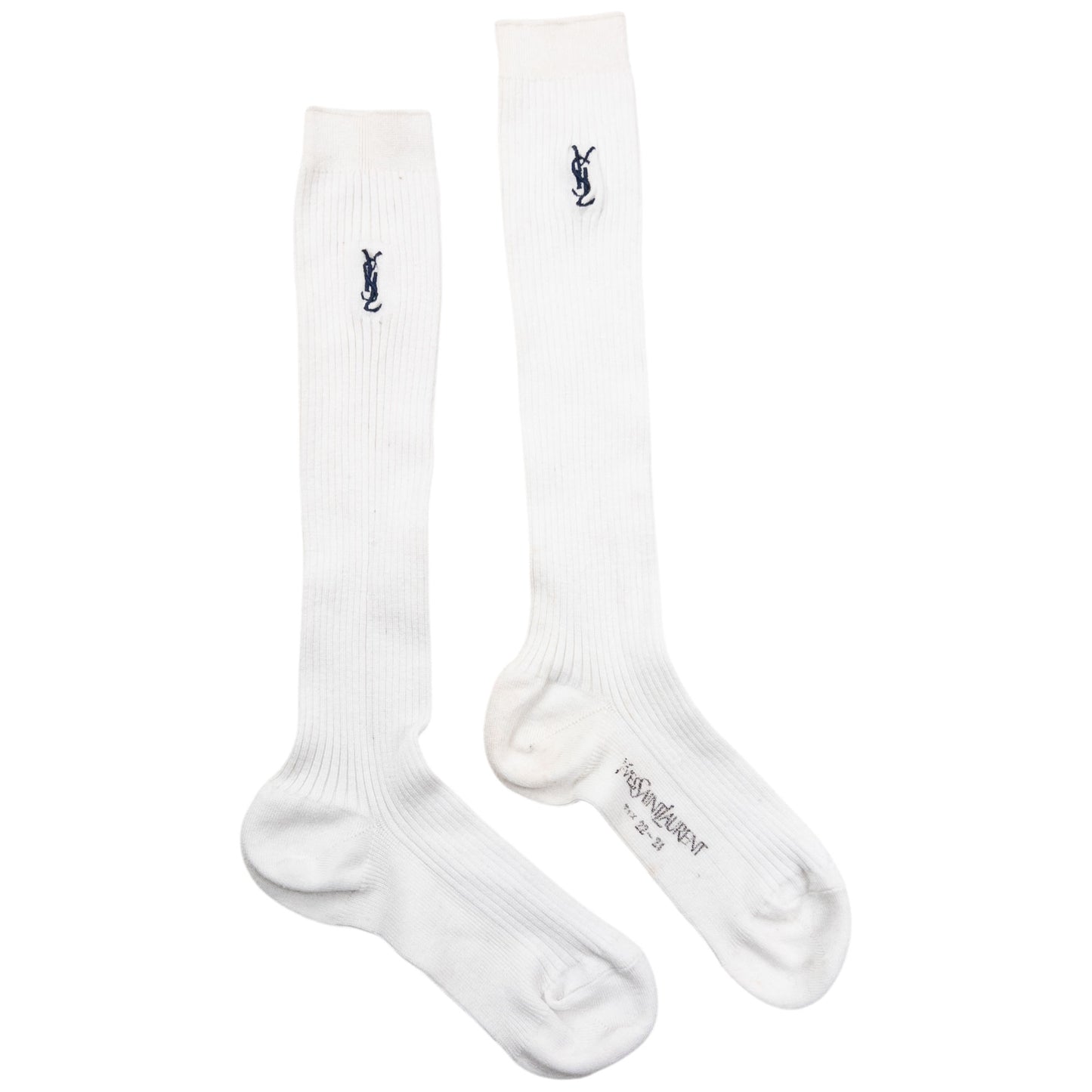 Vintage YSL Yves Saint Laurent Embroidered Socks