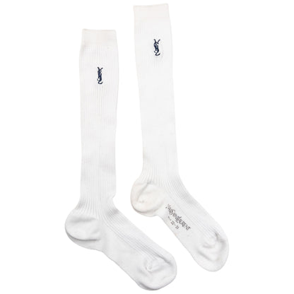 Vintage YSL Yves Saint Laurent Embroidered Socks