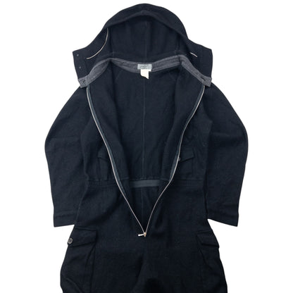 Vintage 90s Yohji Yamamoto Fleece Hooded Jumpsuit Size S