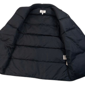 Vintage 90s Armani Jeans Button Up Puffer Jacket in black, photo 4