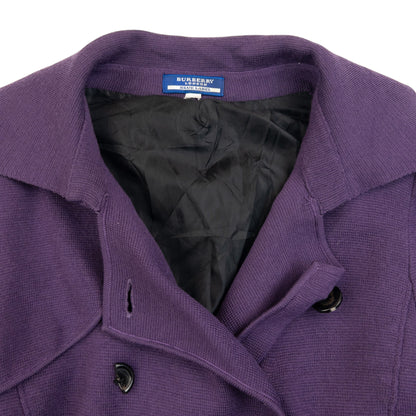 Vintage 2000s Burberry Blue Label Wool Longline Jacket Womens Size S