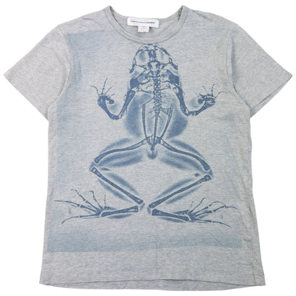 Vintage 2000s Comme Des Garçons SHIRT Frog X-Ray Graphic T Shirt in grey (cotton)