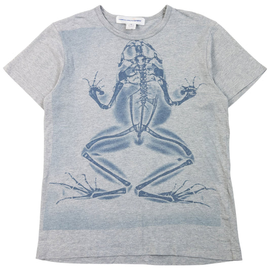 Vintage 2000s Comme Des Garçons SHIRT Frog X-Ray Graphic T Shirt in grey (cotton)