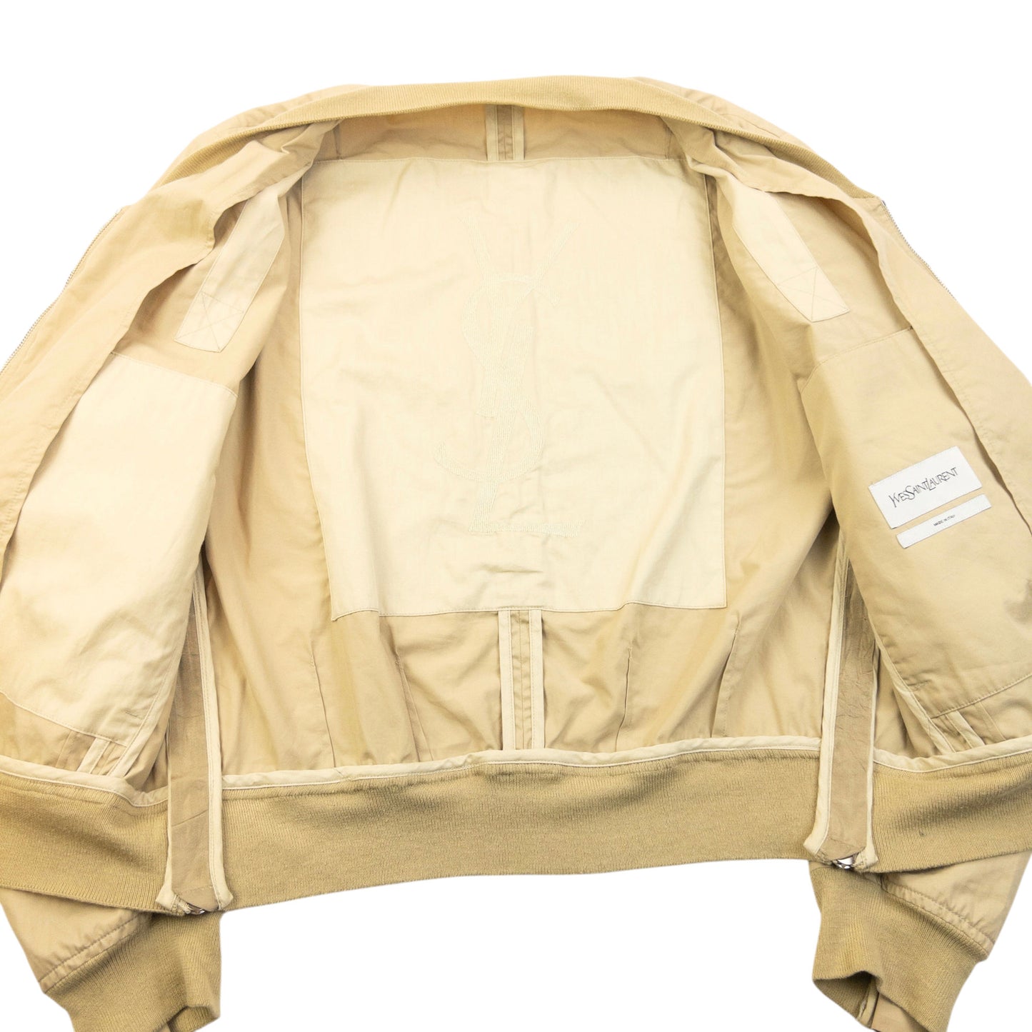 Vintage 2000s YSL Yves Saint Laurent By Tom Ford Multi Zip Bomber Jacket Size S