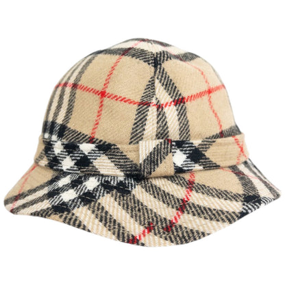 Vintage 80s Burberry Nova Check Bucket Hat Size S
