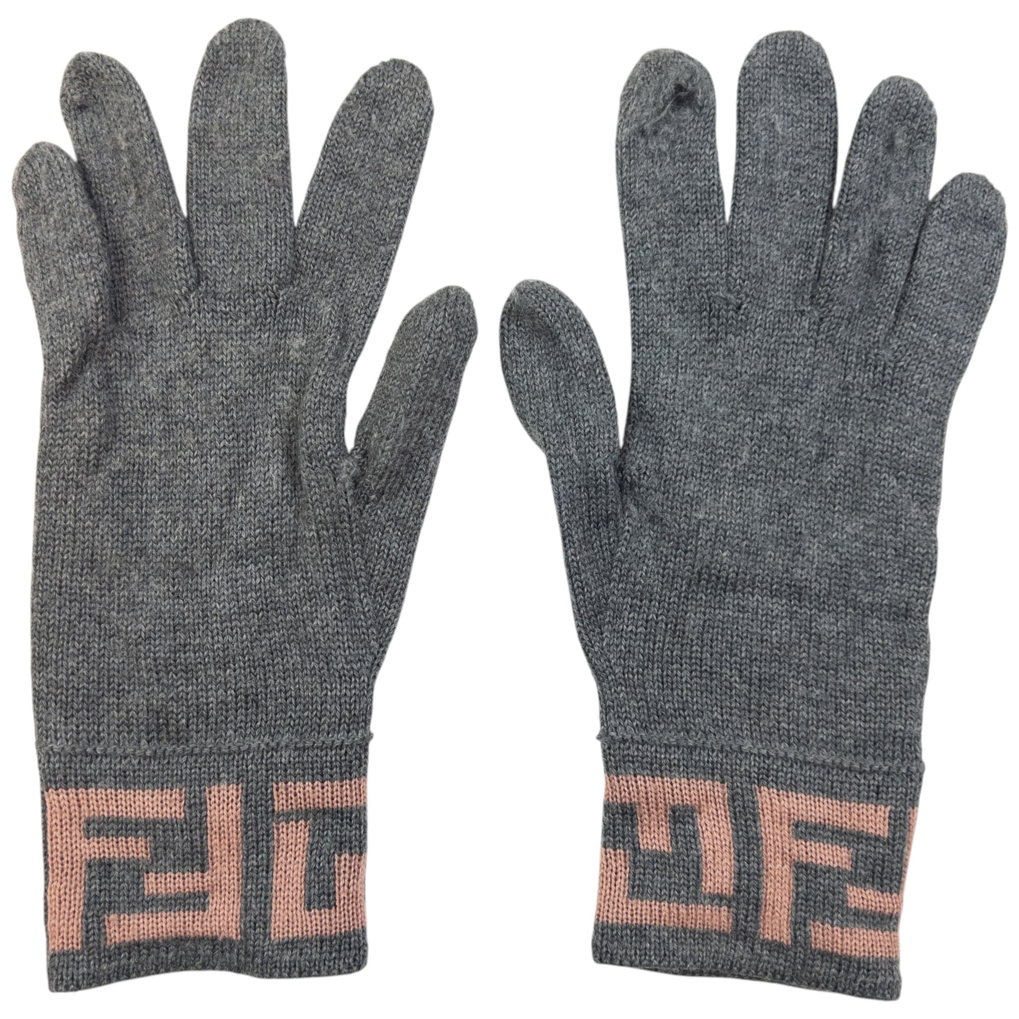Vintage Fendi Monogram Wool Gloves