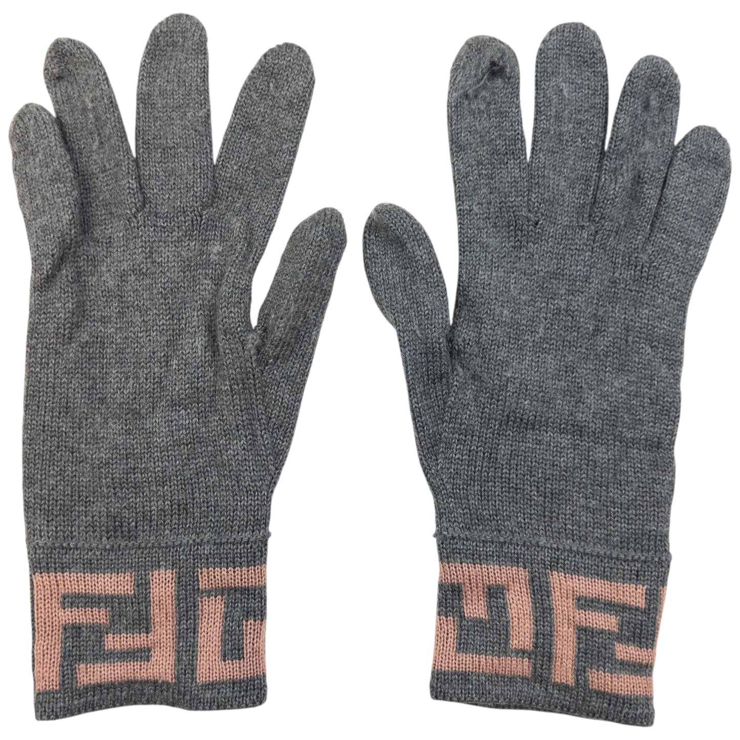Vintage Fendi Monogram Wool Gloves