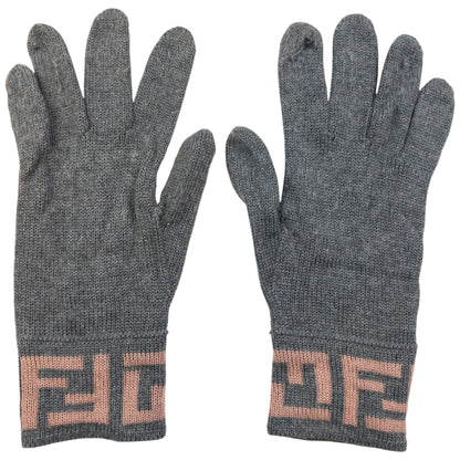 Vintage Fendi Monogram Wool Gloves