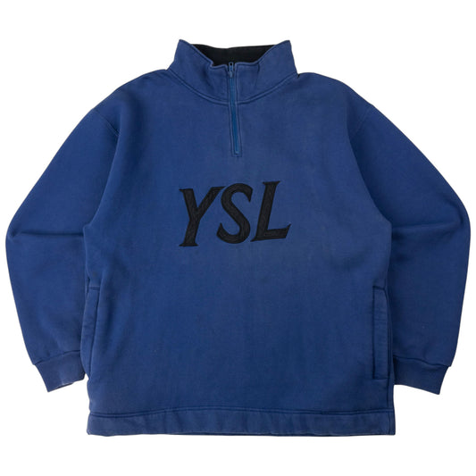 Vintage YSL Yves Saint Laurent Q Zip Sweatshirt Size L