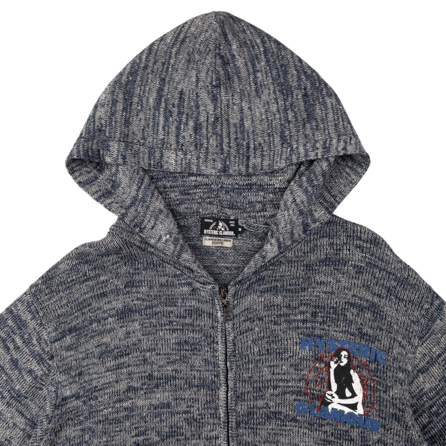 Vintage Hysteric Glamour Zip Up Knit Hoodie Size M