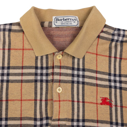 Vintage Burberry Nova Check Polo Shirt Size S