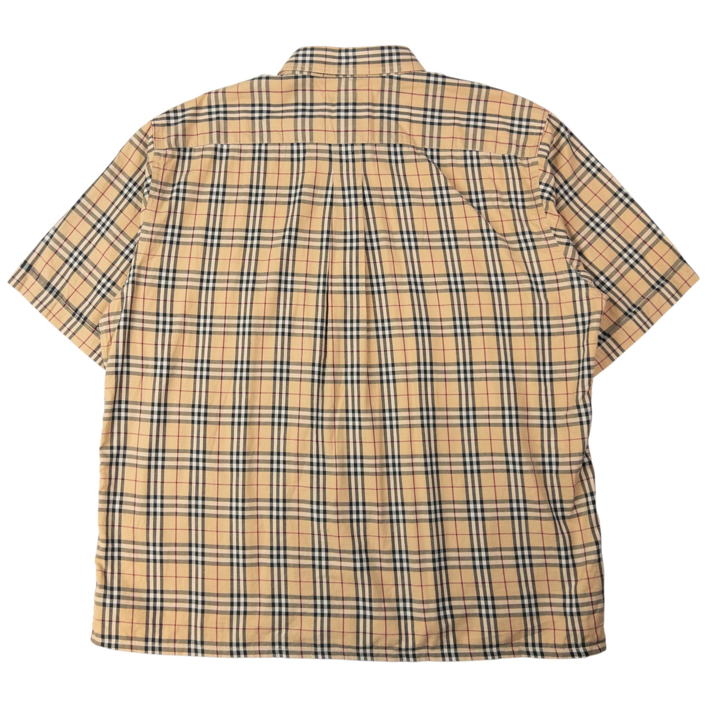 Vintage Burberry Nova Check Short Sleeve Button Up Shirt Size XL