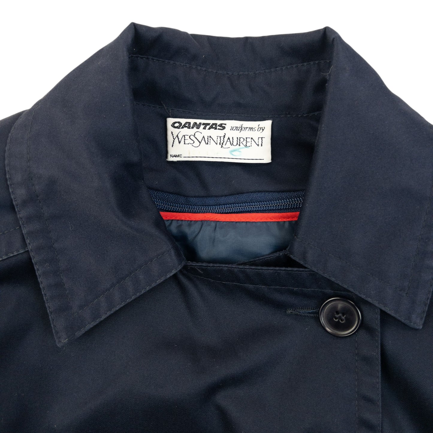 Vintage 80s YSL Yves Saint Laurent Belt Waist Trench Jacket Womens Size XL