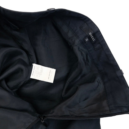 Vintage 90s Gucci By Tom Ford Leather Waist Skirt Womens Size W27