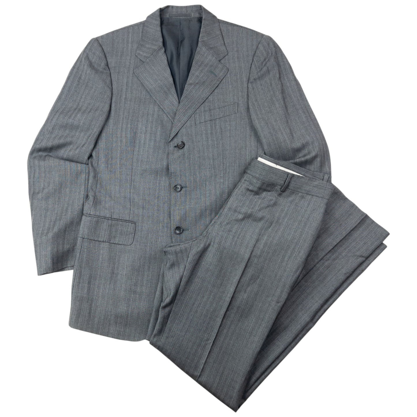 Vintage 90s Gucci By Tom Ford Striped Jacket & Trousers Suit Set Size XL